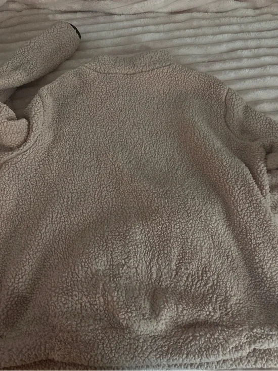 Cozy Sherpa Half-Zip Pullover - Beige - Picture 3 of 4